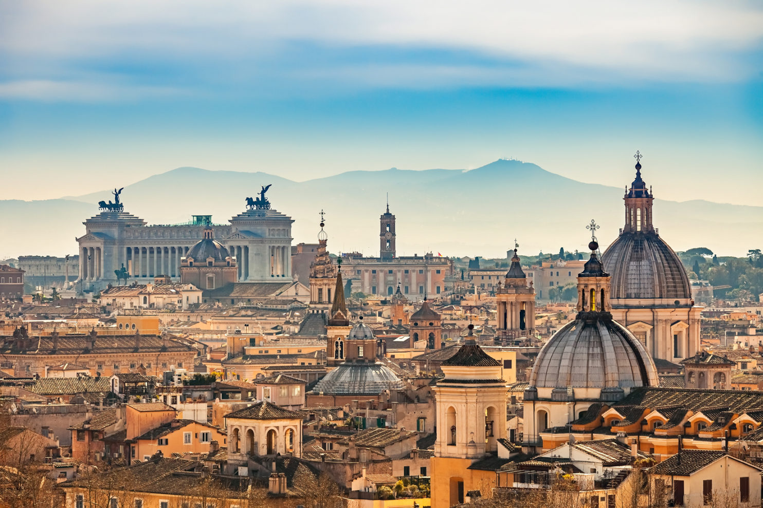 Rome skyline in the morning