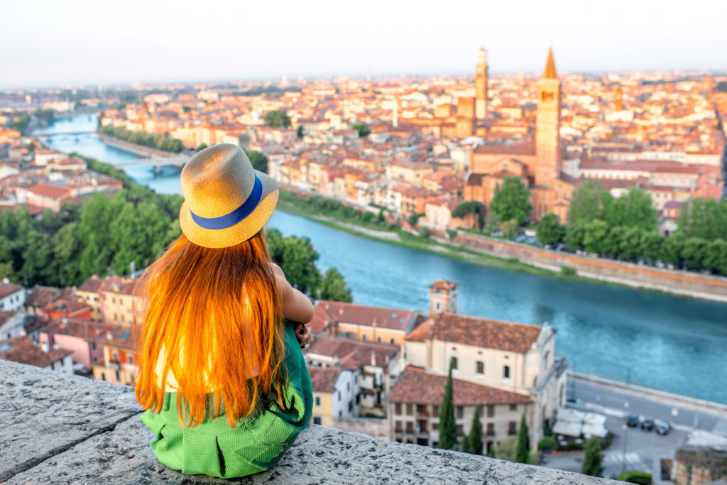 Traveler in Verona, Italy
